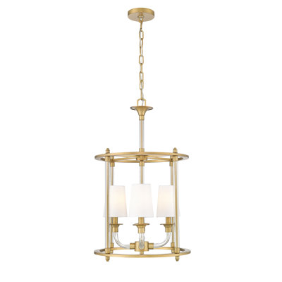 Lustre 4 lumières en laiton frotté Ain