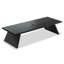 Bureau rectangulaire en bois massif noir-360595145