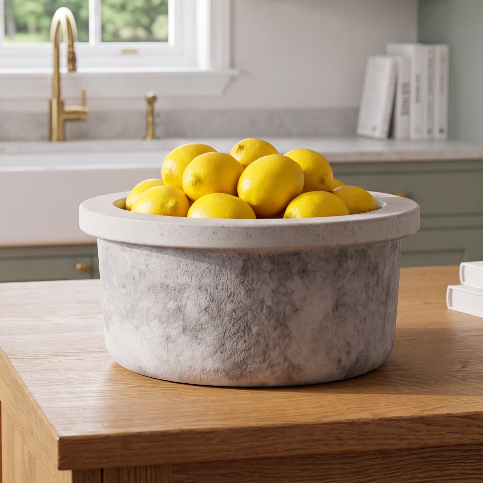 NativeStone Malibu 14" Round Bar Sink, Ash
