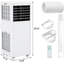 Climatiseur portatif avec tuyau d'évacuation - climatiseur mobile pour chambre à coucher, appartement, dortoir - déshumidificateur et télécommande - facile à déplacer, aucune installation nécessaire