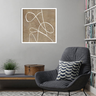 Impression sur toile encadrée «Swooping Lines» par PI Studio