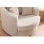 Ted Armchair Swivel Barrel Soft Chair in Cord Fabric-1735195377