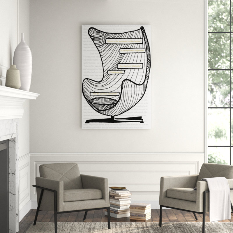 Sit Down Print by Kelli Ellis, Gild Gold, 60" H x 40" W x 1.5" D