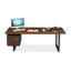 Bureau double caisson rectangulaire en bois massif avec tiroirs-1035479832