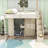Full Wood Loft Bed With LED Light, Dressing Table, Wardrobe And Charging Ports-1668446428