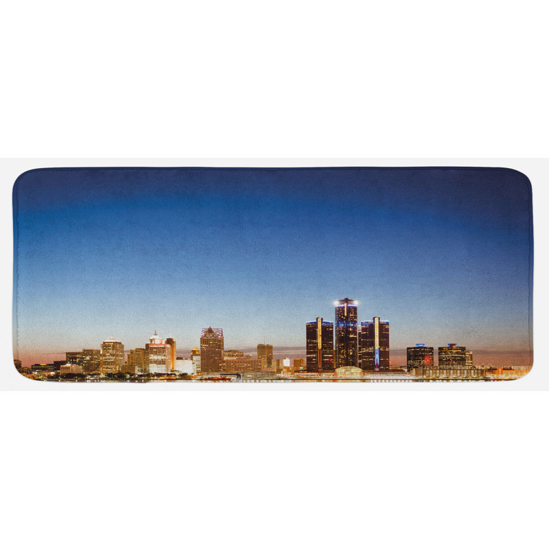 Tapis de cuisine en multicolores de voyage twilight waterfront