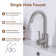 Circular Bathroom Sink Faucet Single-hole Single-handle With  Drain Assembly