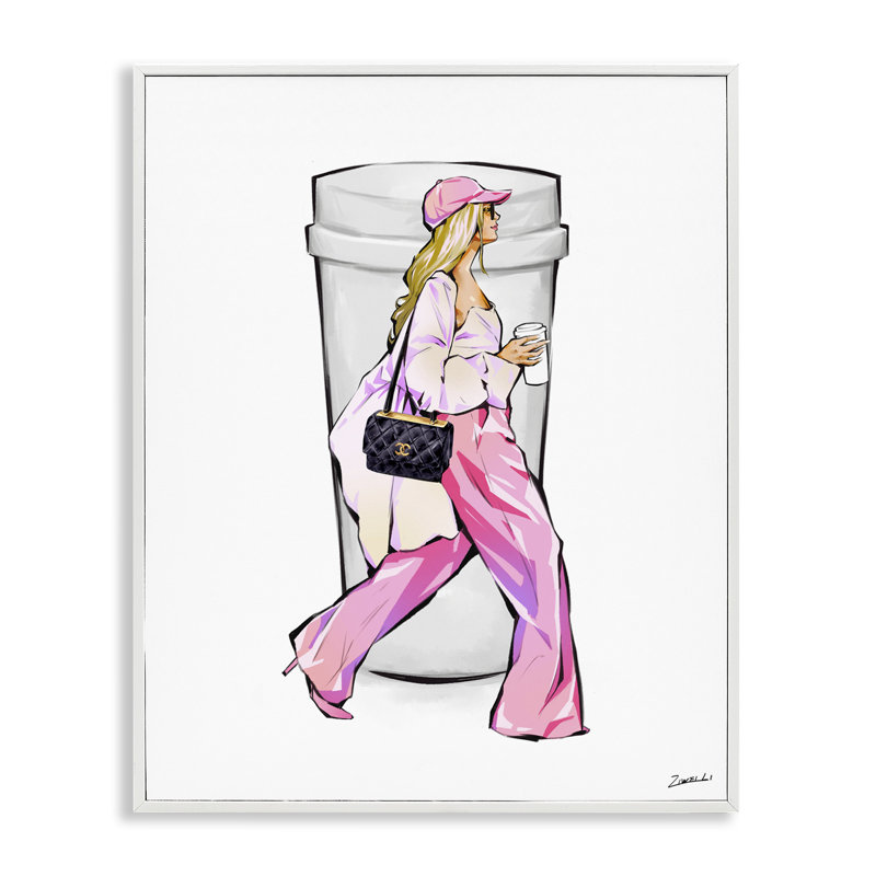 «Morning Coffee», art giclée par Ziwei Li, Estampe numérique encadrée blanc bord de mer, H 30 po x l 24 po