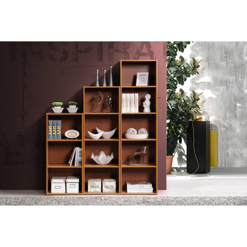 Bessan Bookcase, Black, (3 Shelves) 36" H x 16" W x 12" D