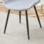 Chaise de salle à manger rembourrée en lin avec dossier rembourré et siège intégré-712404497-712404498