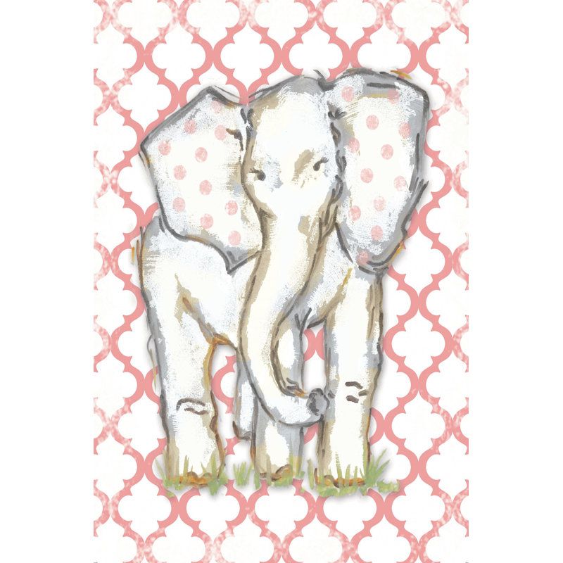 "Coral Elephant" par Reesa Qualia, reproduction sur toile tendue, H 18 po x l 12 po x P 1,5 po