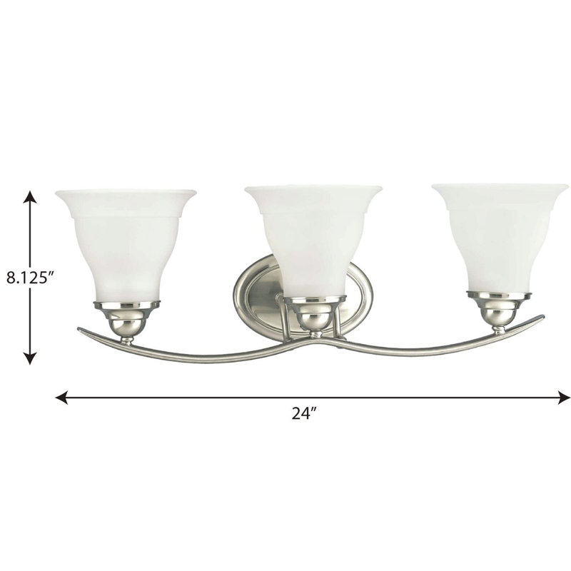 Wanette 3 - Light Dimmable Vanity Light, Brushed Nickel