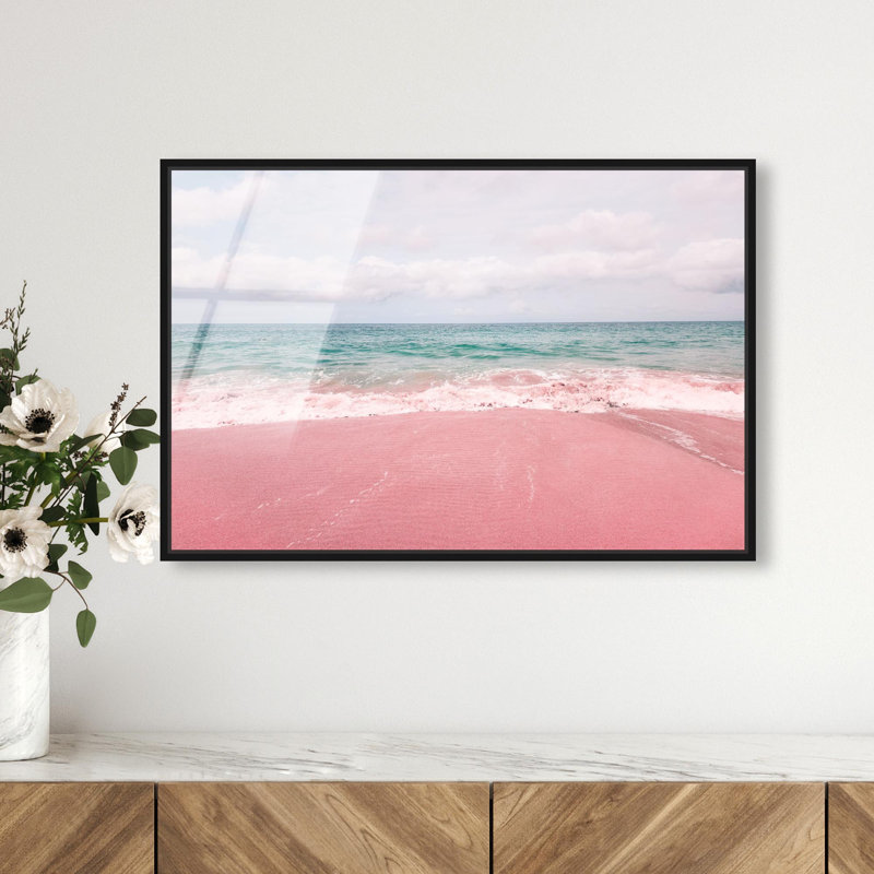 Oliver Gal Komodo Coastal - Framed Acrylic Glass Wall Art, Black, 16" H x 24" W