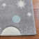 Carousel Kids Space Area Rug In Grey / Lavender