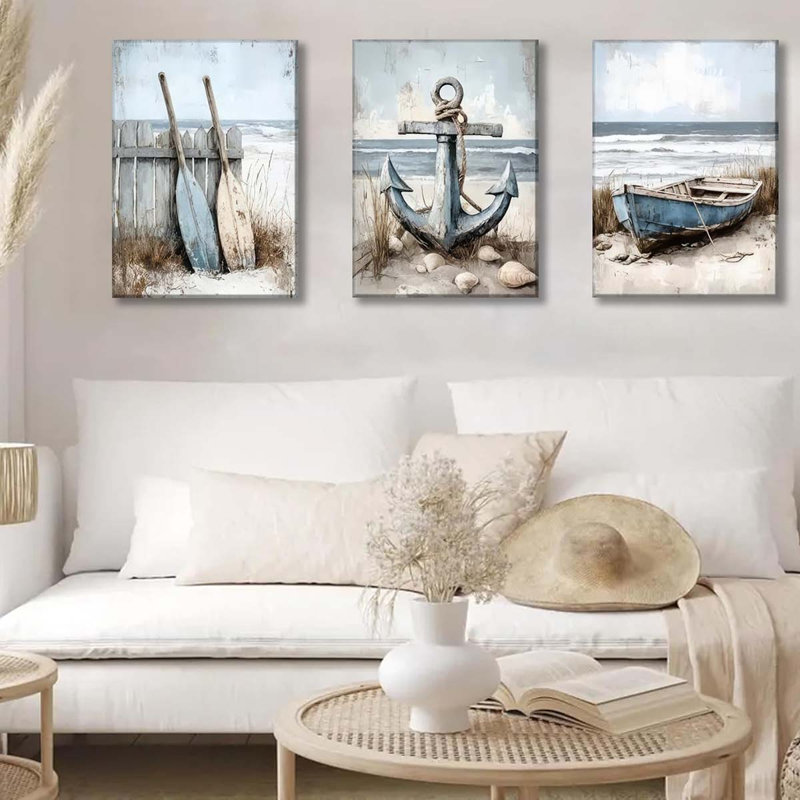 3 Piece Wrapped Canvas Print, 60 cm H x 120 cm W