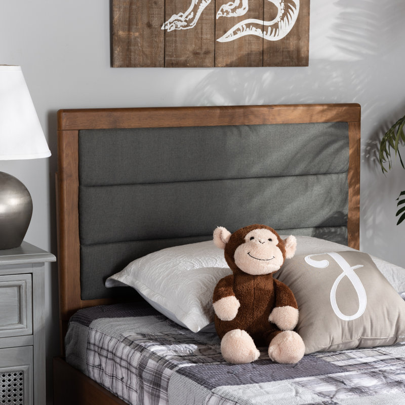 Tête de lit tapissier Eija, Simple, Gris foncé