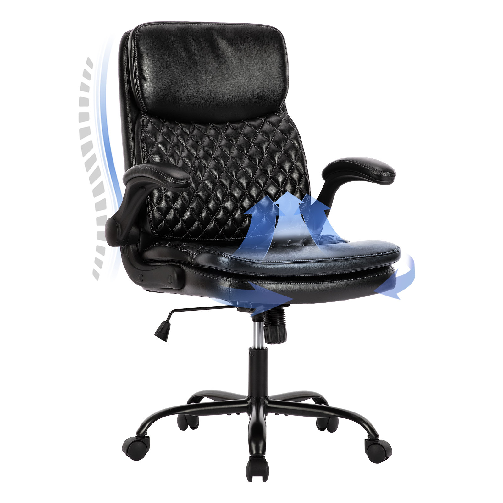 Office Source Lattice Mesh Chair with Thick Padded Seat