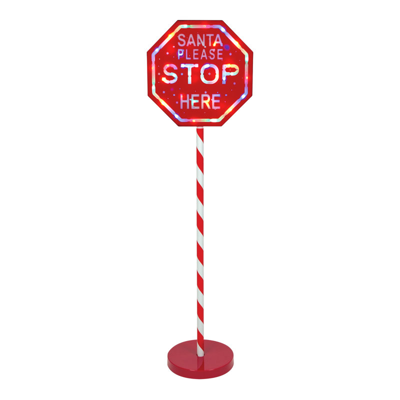 Santa Please Stop Here Sign
