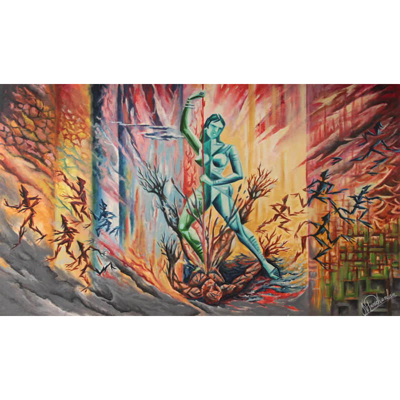 La ville abstraite | Peinture à l'huile sur toile | Pour la décoration murale