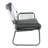 Modern Two Woven Club Chair With Water- Cushions And Steel Frame Contemporary Lounge Iron Structure Seat Covers