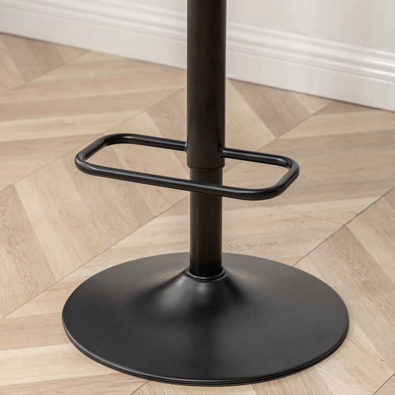 Swivel Upholstered Adjustable Height Counter Stool, Beige