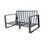 Table double moderne et table, Yb15052, coussins bruns, aluminium, option d'ameublement avec cadre rectangulaire en aluminium beige café, article de style contemporain