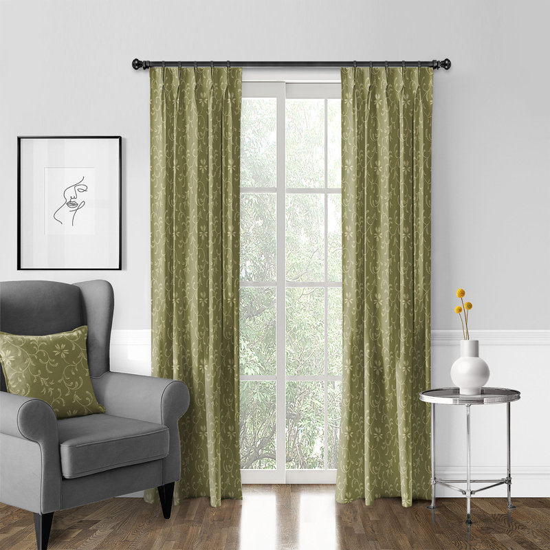 Rideau en mélange de coton Selby, L 20 po x L 108 po