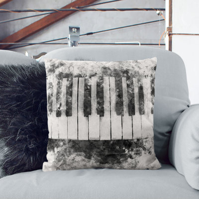 Broken Piano Keys Cushion with Filling