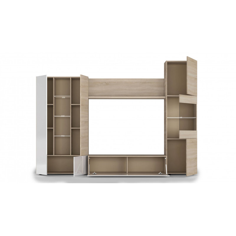Fitted Wall Raleigh, Modular Tv Stand For Living Room With Wall Units And Display Cabinets