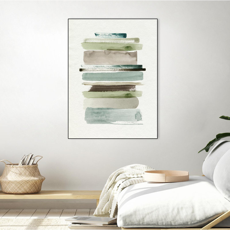 «Grass Stains Ii», toile encadrée par Giant Art, H 24 po x l 18 po