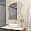 Miroir mural asymétrique avec cadre en alliage d'aluminium - Miroir de meuble-lavabo décoratif moderne-1282847056-1282847057