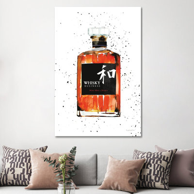 Whisky Business by Mercedes Lopez Charro - Wrapped Canvas Painting 1 Piece Wrapped Canvas Painting