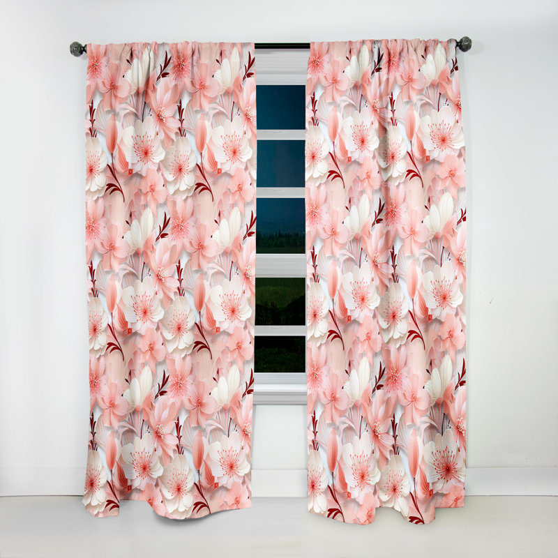 Panneaux de rideaux tropicaux Seaside Elegance II - Tropical, L 52 po x L 90 po
