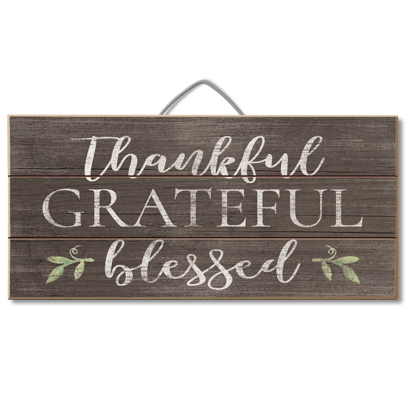 Décoration murale bénie Thankful Grateful