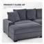 Ensemble de canapé modulaire contemporain en velours côtelé gris foncé avec repose-pieds 6 pièces