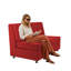 Canapé d'extérieur sans accoudoirs avec toile Sunbrella - rouge Jockey-124917246