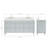 ARIEL Monrow 73 Double Sink Bathroom Vanity with Pure Quartz Top-99404985