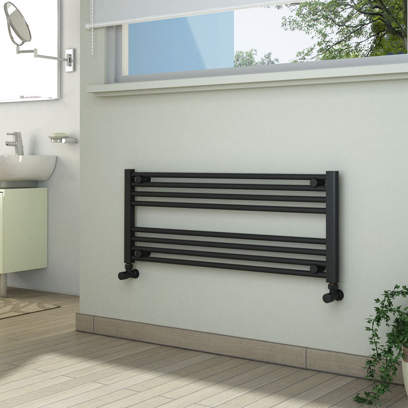 Sharie Straight Towel Rail Heated Towel Rails, 40cm H x 100cm W x 3cm D