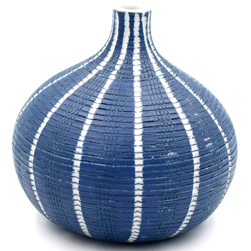 Vase de table Bartrum, H 2,6 po x l 2,5 po x P 2,5 po, Bleu