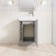 Ensemble de meuble-lavabo autoportant 18,6 po avec plateau en céramique 18,6 po-985674382