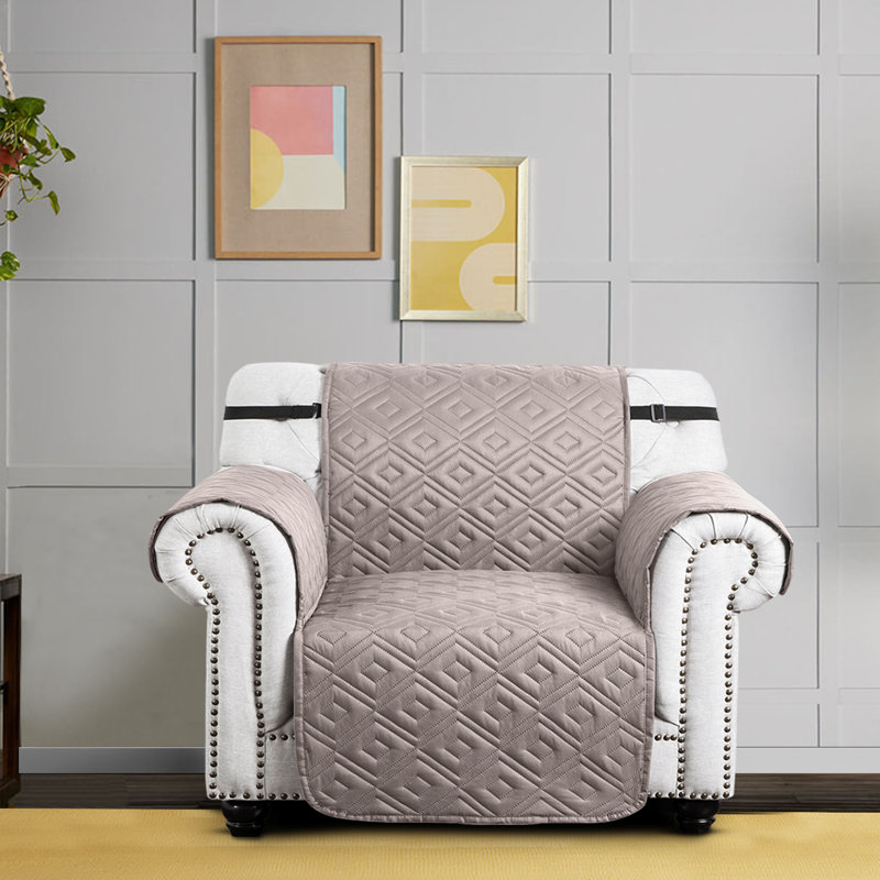 Box Cushion Sofa Slipcover, Beige/Cream
