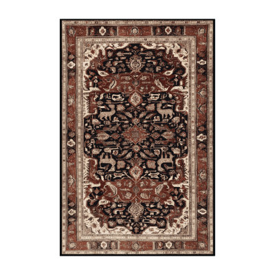 Tapis brun lavable à la machine