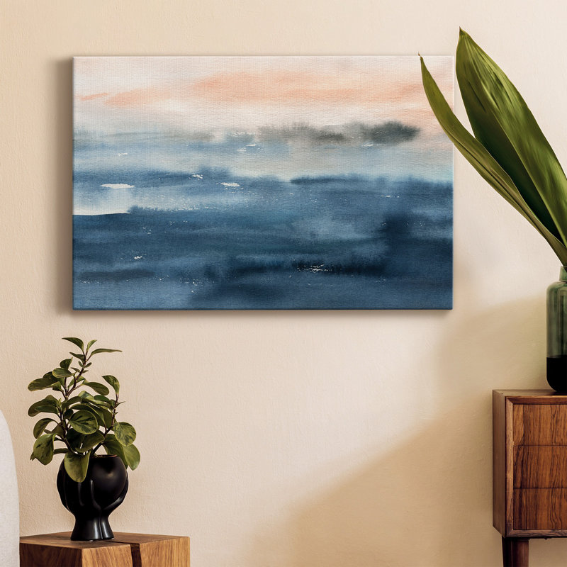 Lake Sunrise - peinture sur toile tendue, H 36 po x l 24 po x P 1 po