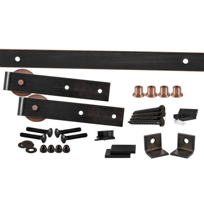 Steel Single Door Barn Door Hardware Kit Standard Single