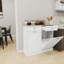 Armoire à ordures inclinable à deux tiroirs et à deux compartiments pour les cuisines modernes, solution de rangement durable et multifonctionnelle