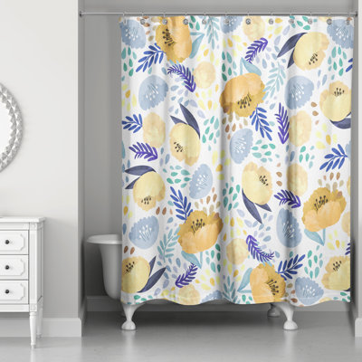 Rideau de douche simple floral Desdemona