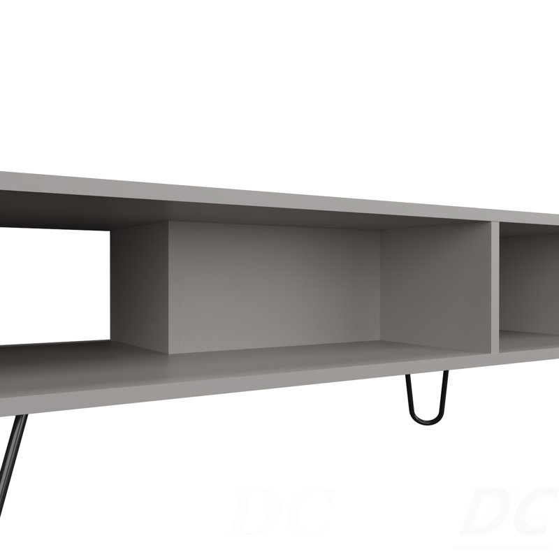 Smoke Coffe Table with 2 Shelf