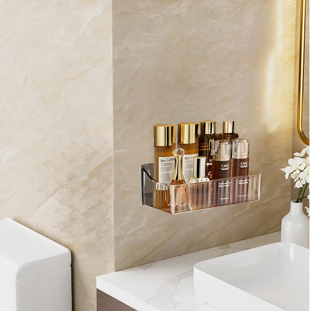 Ivy Bronx No-Drill Bathroom Vanity Organizer Shelf | Wayfair