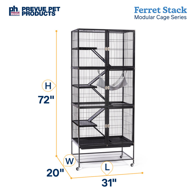 Ferret Cage, 72" H x 20" W x 31" L