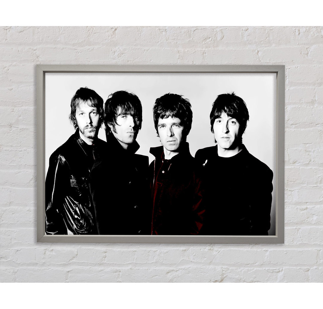 Oasis Noel Red B N W - Einzelner Bilderrahmen Kunstdrucke auf Leinwand